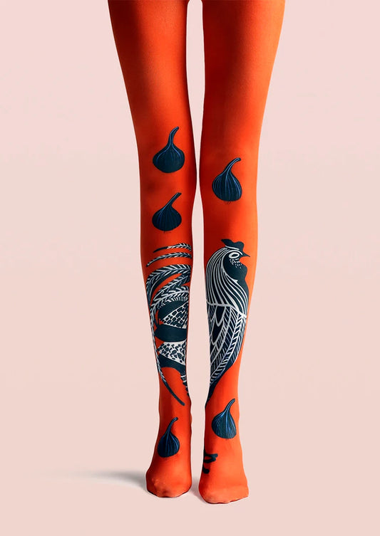 PopArt Print Tights Throwback Pantyhose/Tights [Cock crowing]