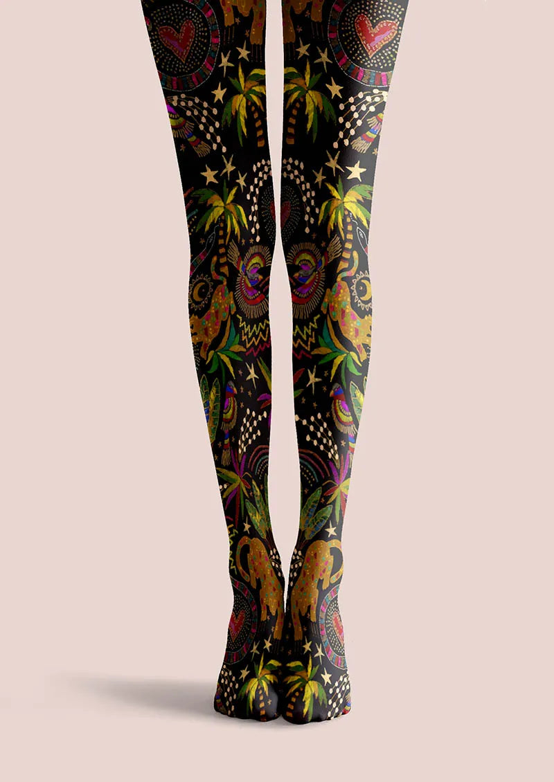 Mystic Tropical Night Tights Hosiery Pantyhose