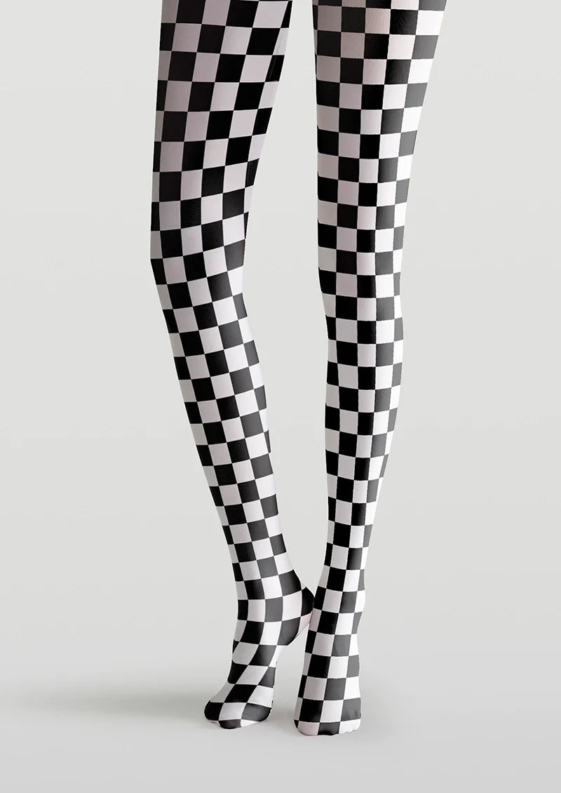 Black-white checkered Tights Hosiery Pantyhose