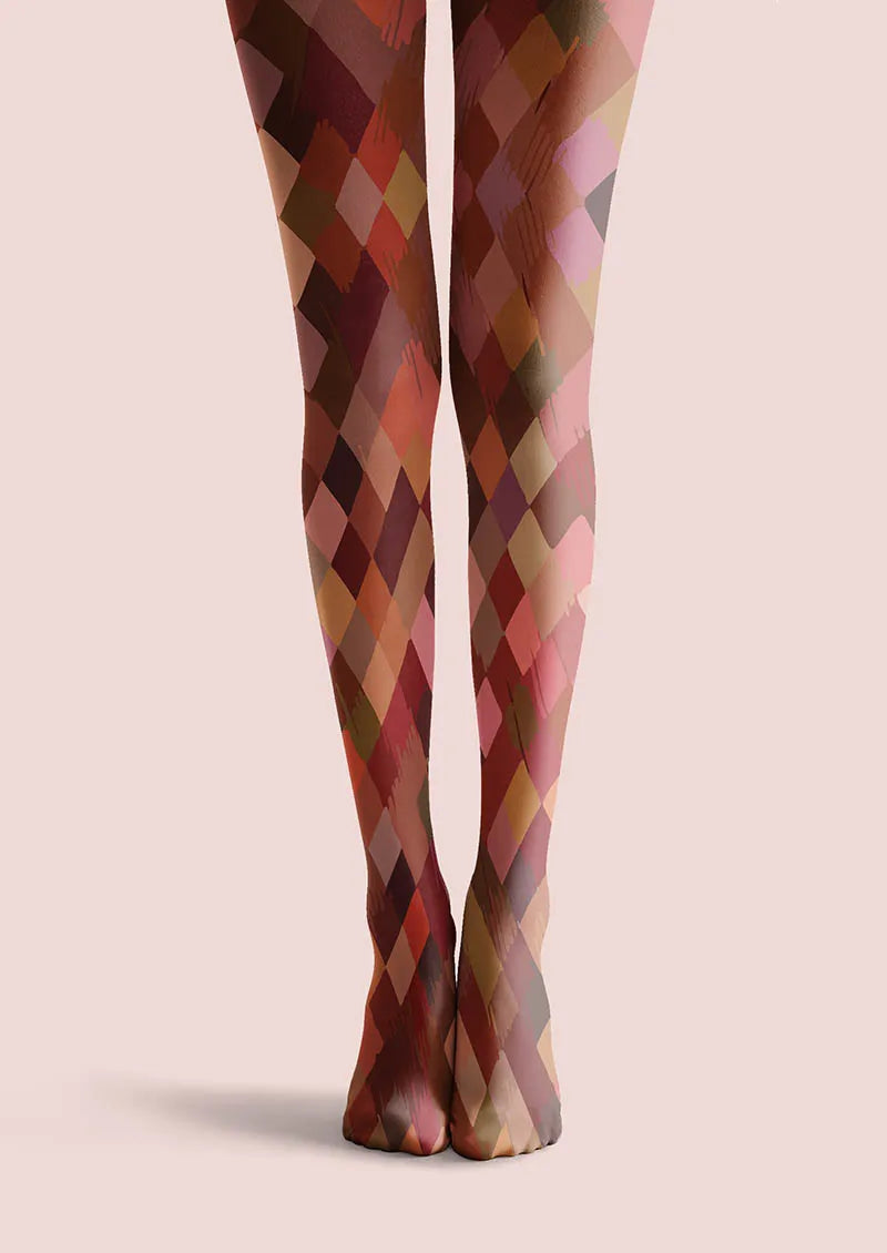 Geometric Art Arc Glow Tights Hosiery Pantyhose
