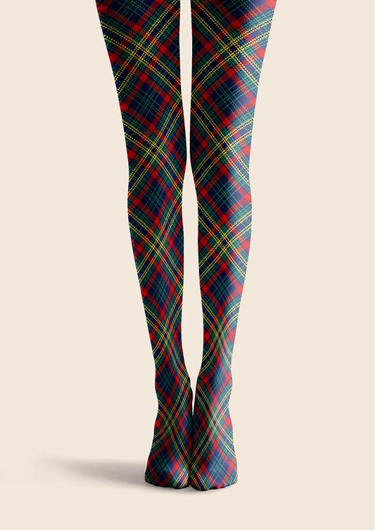 Christmas Emerald Tartan Chic Tights Hosiery Pantyhose
