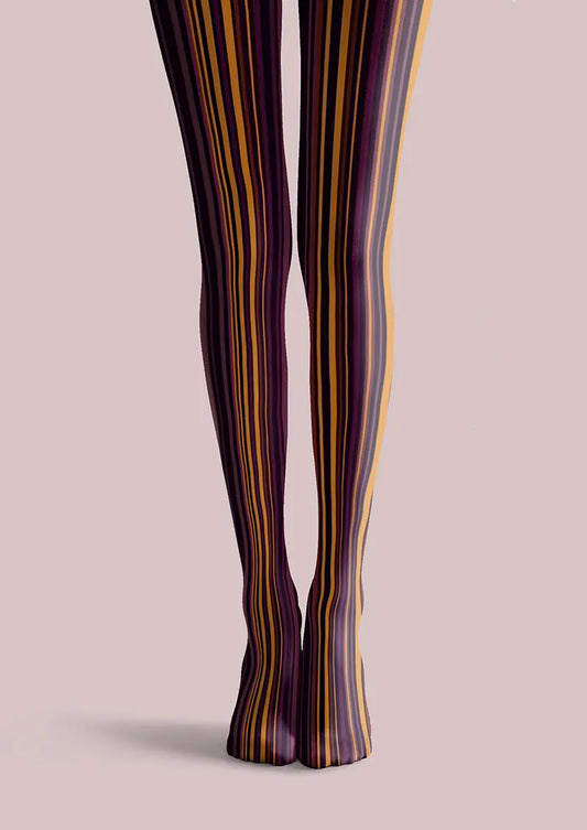Geometric Art Deep Stripes Tights Hosiery Pantyhose