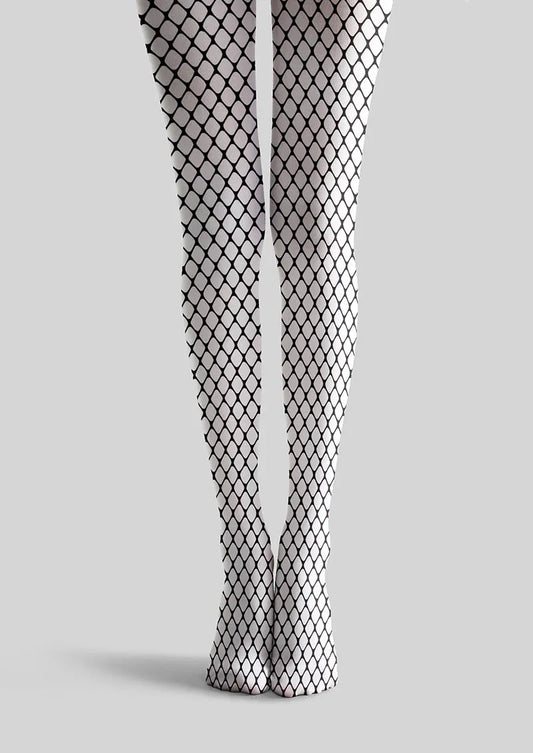 Mist Grid Plaid Pattern Tights Hosiery Pantyhose