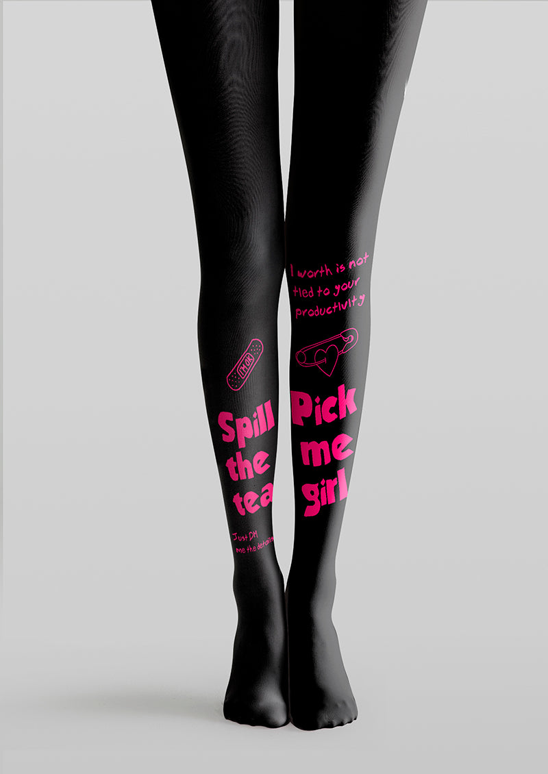 spill the tea Tights Hosiery Pantyhose