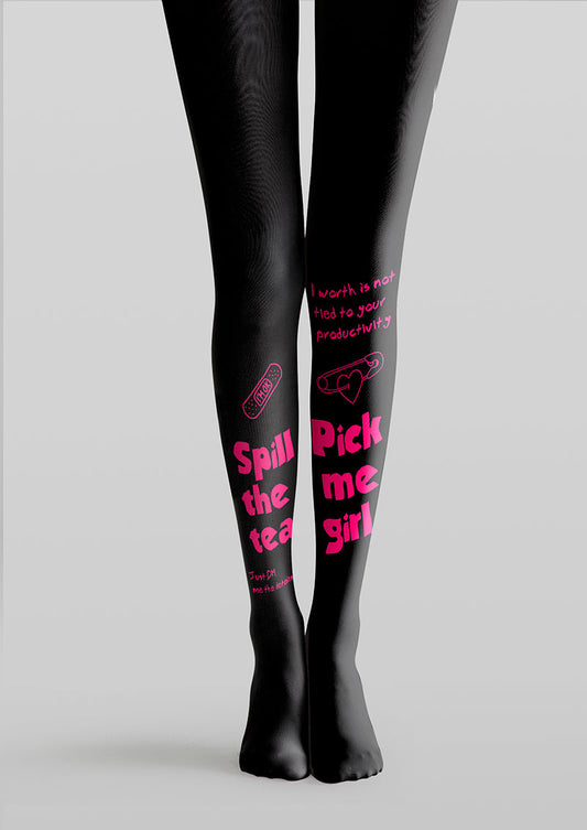 spill the tea Tights Hosiery Pantyhose