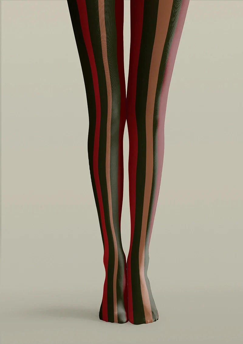 Christmas deep color stripes Tights Hosiery Pantyhose