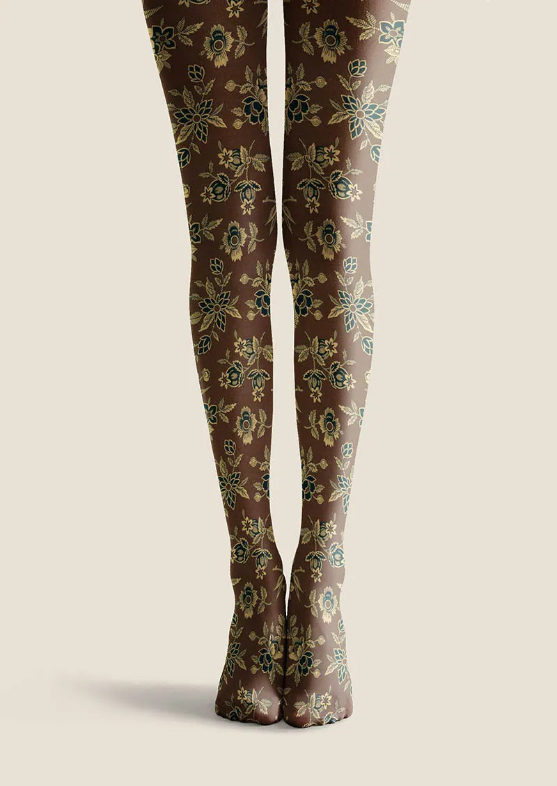 Vintage Petals Tights Hosiery Pantyhose