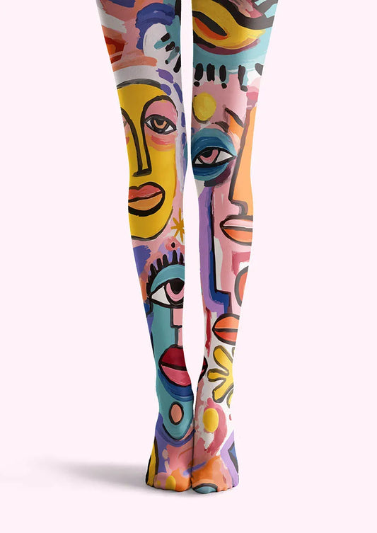 Abstract Art Picasso Form Tights Hosiery Pantyhose