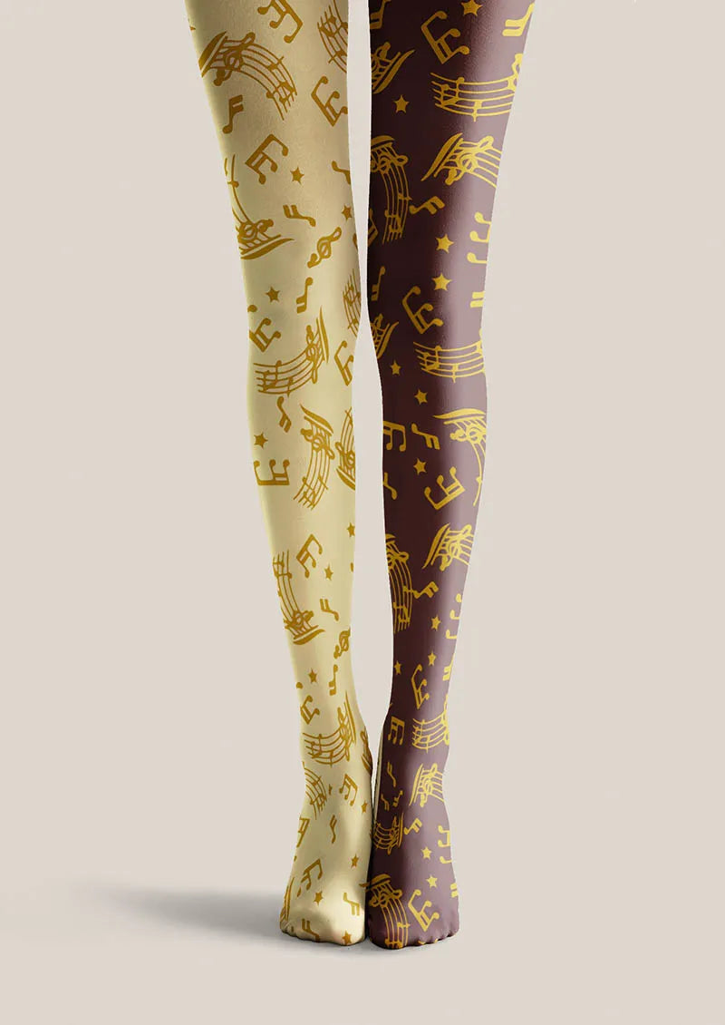 Musical elements Golden Melody Tights Hosiery Pantyhose