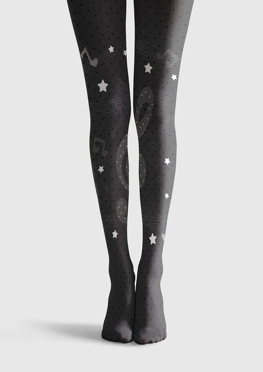 Musical elements Soundwave Split Tights Hosiery Pantyhose
