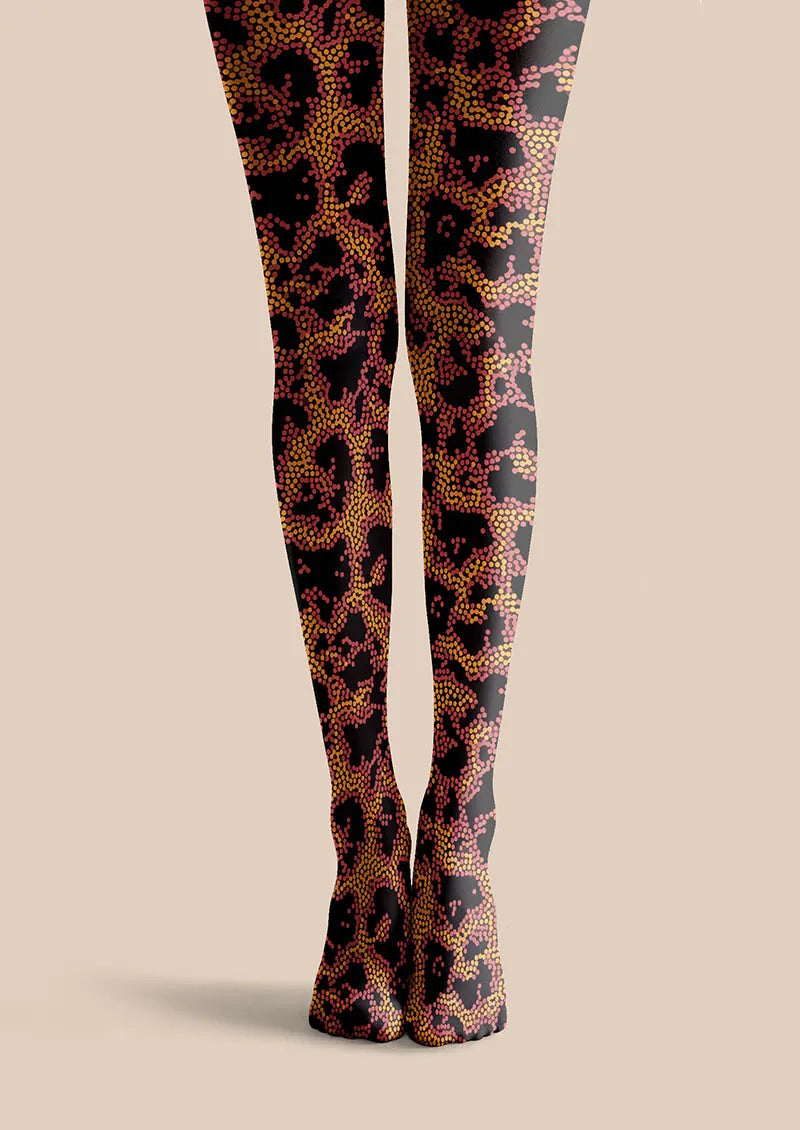 Luxe Leopard Spot Tights Hosiery Pantyhose