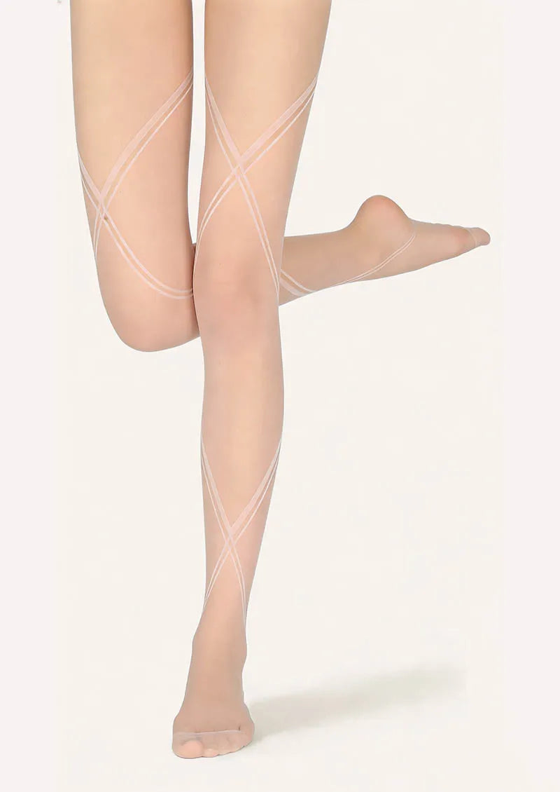 Black bandage stripes Tights Hosiery Pantyhose
