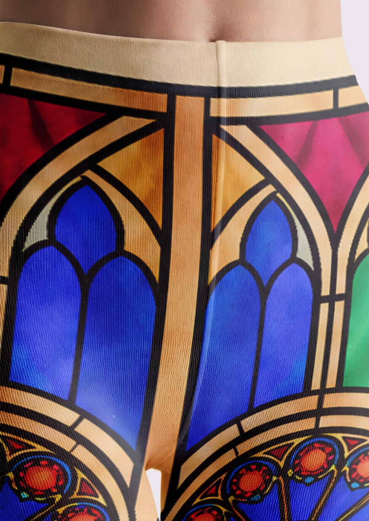 Multicolor Stained Glass Window Tights