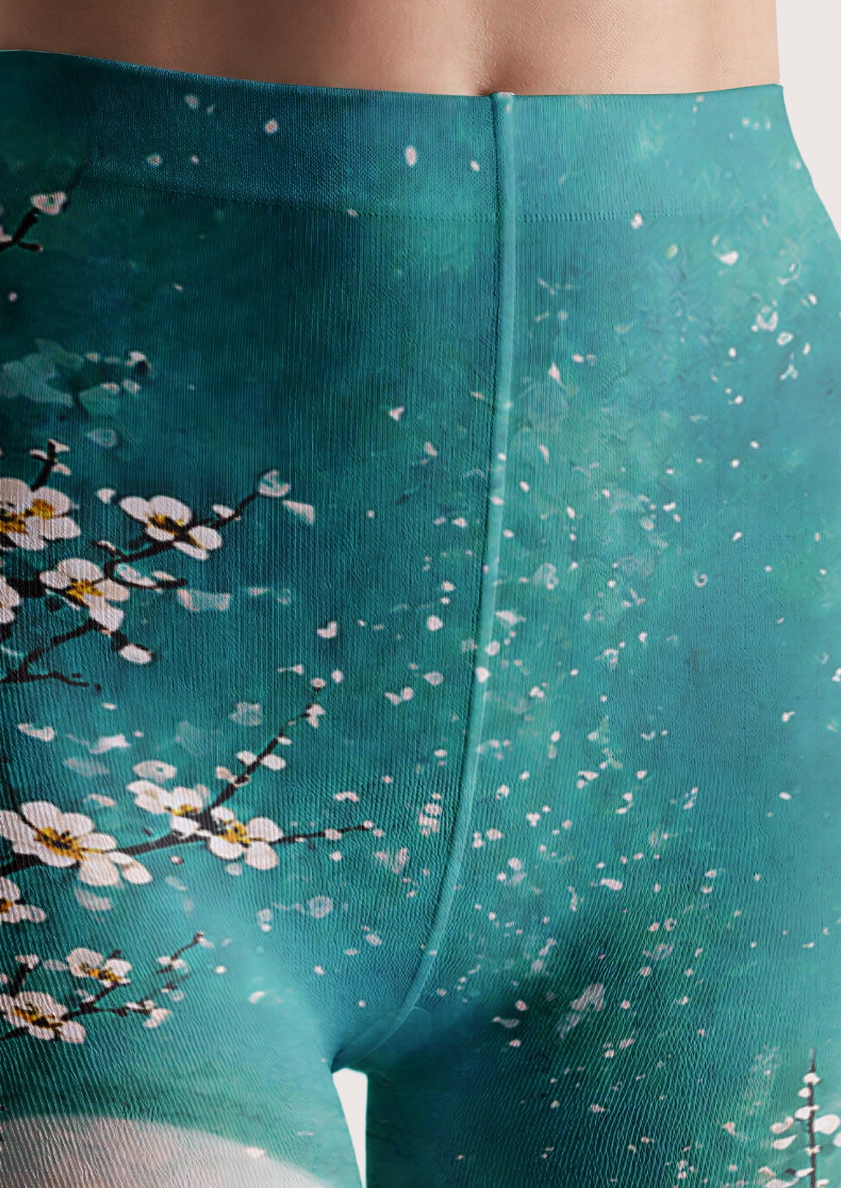 Green Plum Blossom Tights