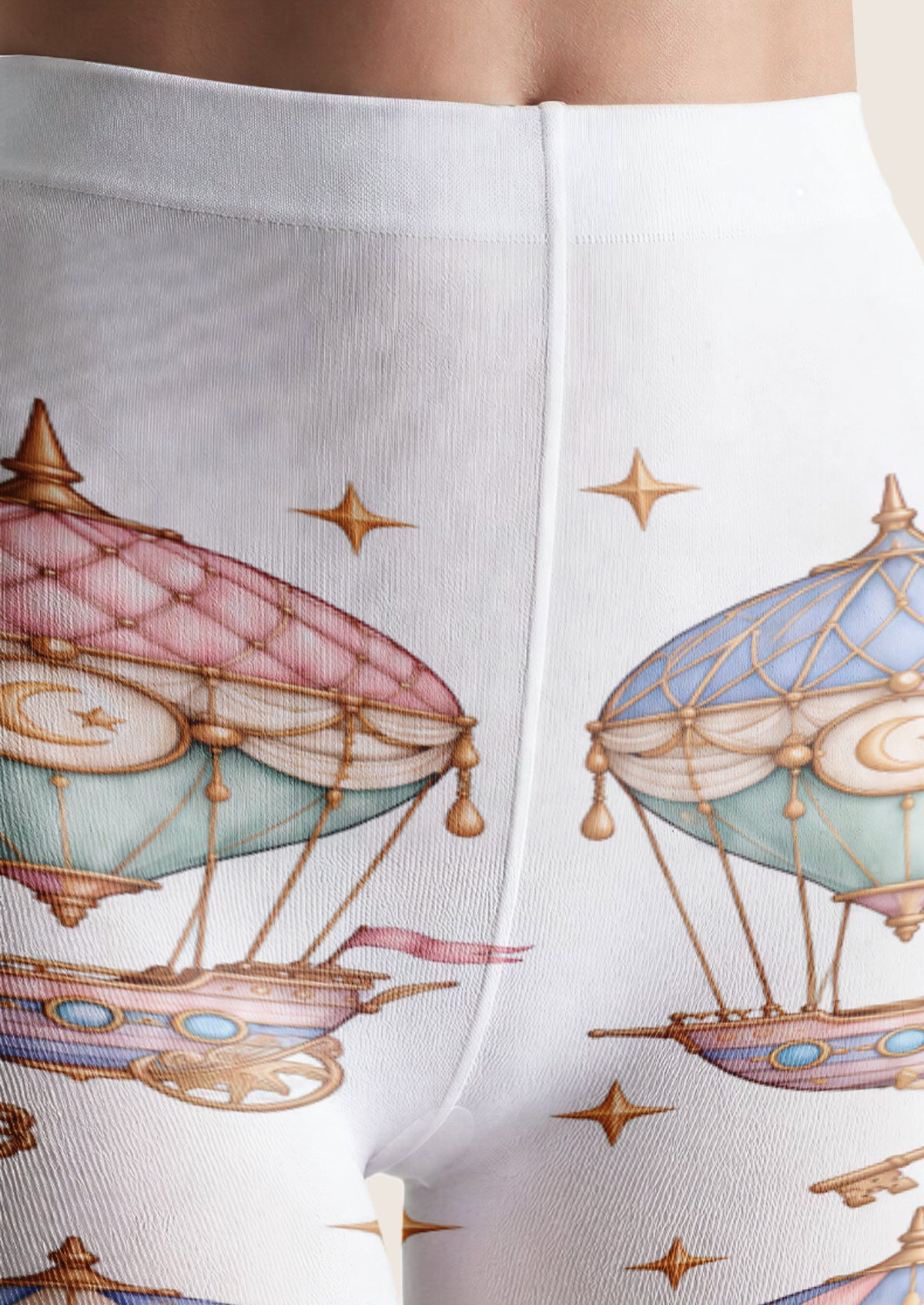 White Hot Air Balloon Tights