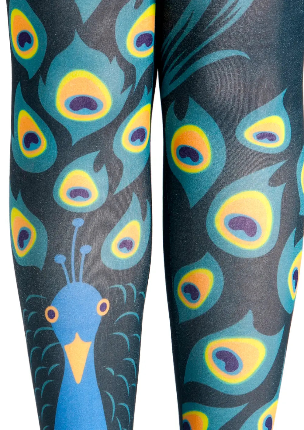 Fun Art Print Tights Versatile Pantyhose/Tights [Peacock]