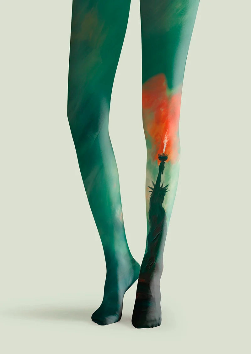 Flame of Liberty Tights Hosiery Pantyhose