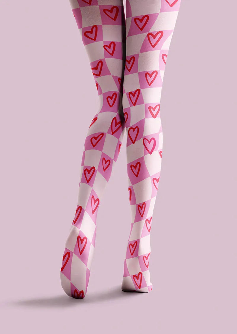 Valentine's Day Love Wave Tights Hosiery Pantyhose