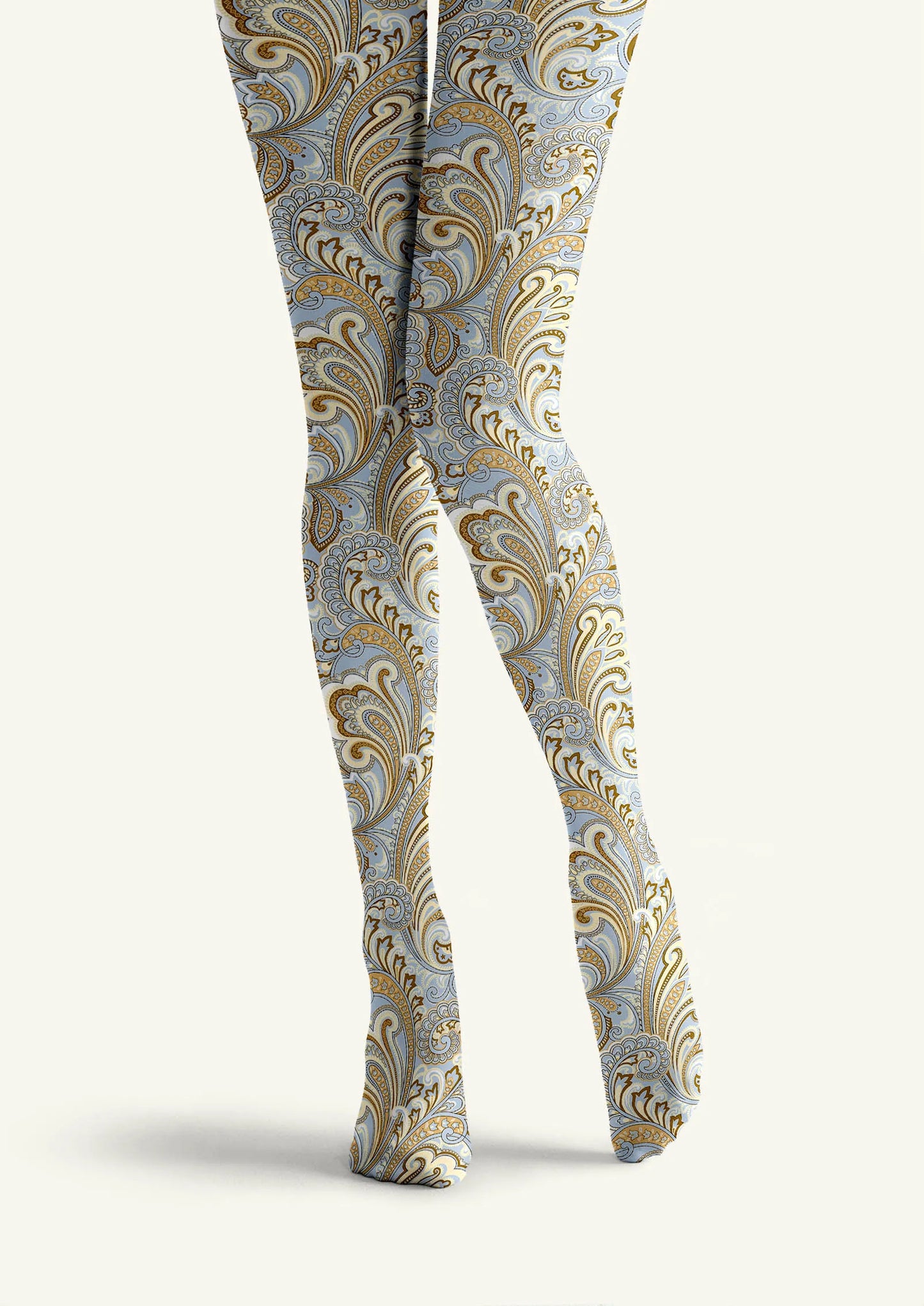 Art Print Tights Personality Pantyhose/Tights [Azure Ripple]