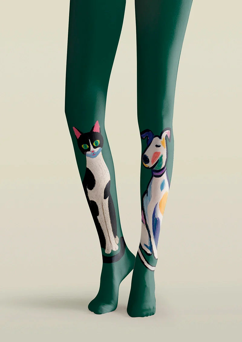Cat & Dog Chromatic Gamut Tights Hosiery Pantyhose