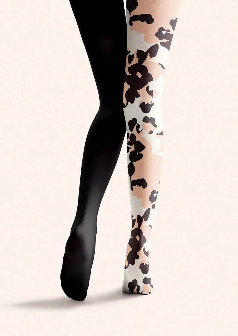 Abstract Leaf Shadow Tights Hosiery Pantyhose