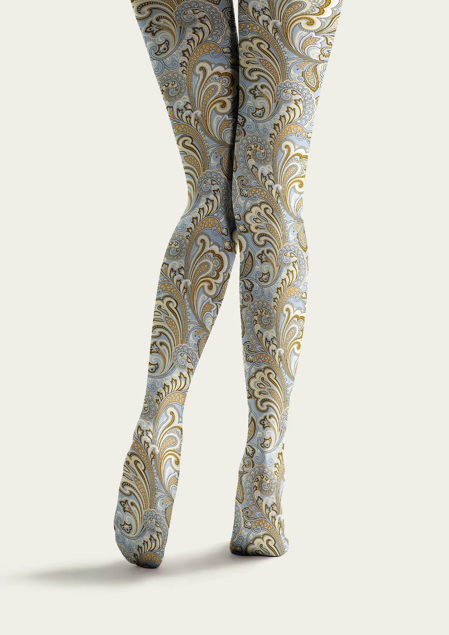 Art Print Tights Personality Pantyhose/Tights [Azure Ripple]