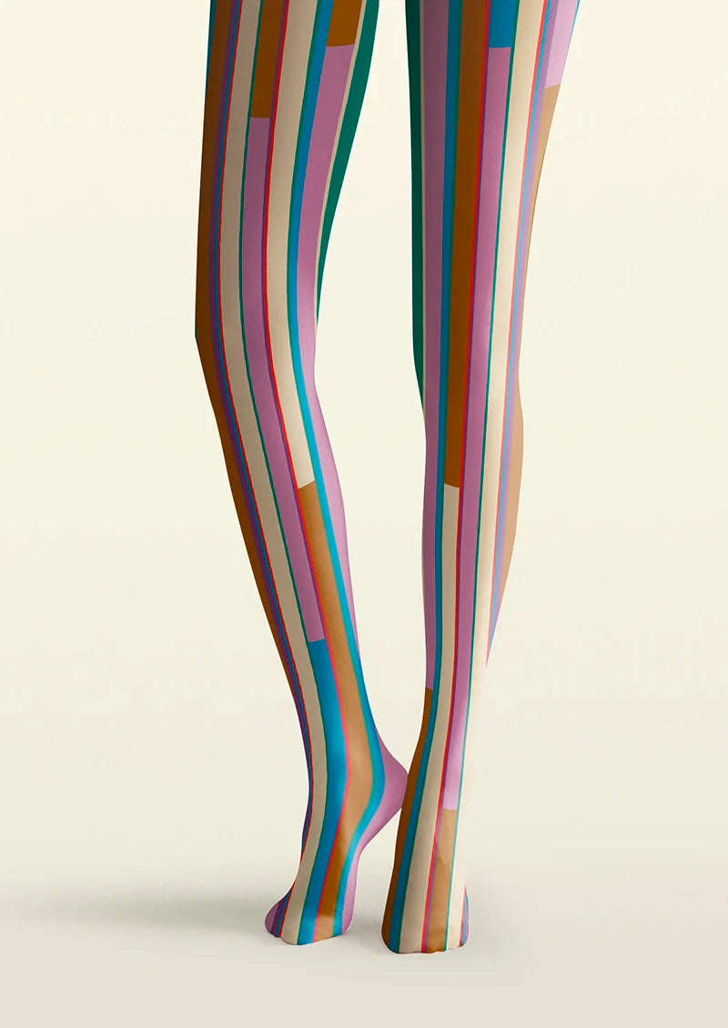 Broken Colors stripes Tights Hosiery Pantyhose