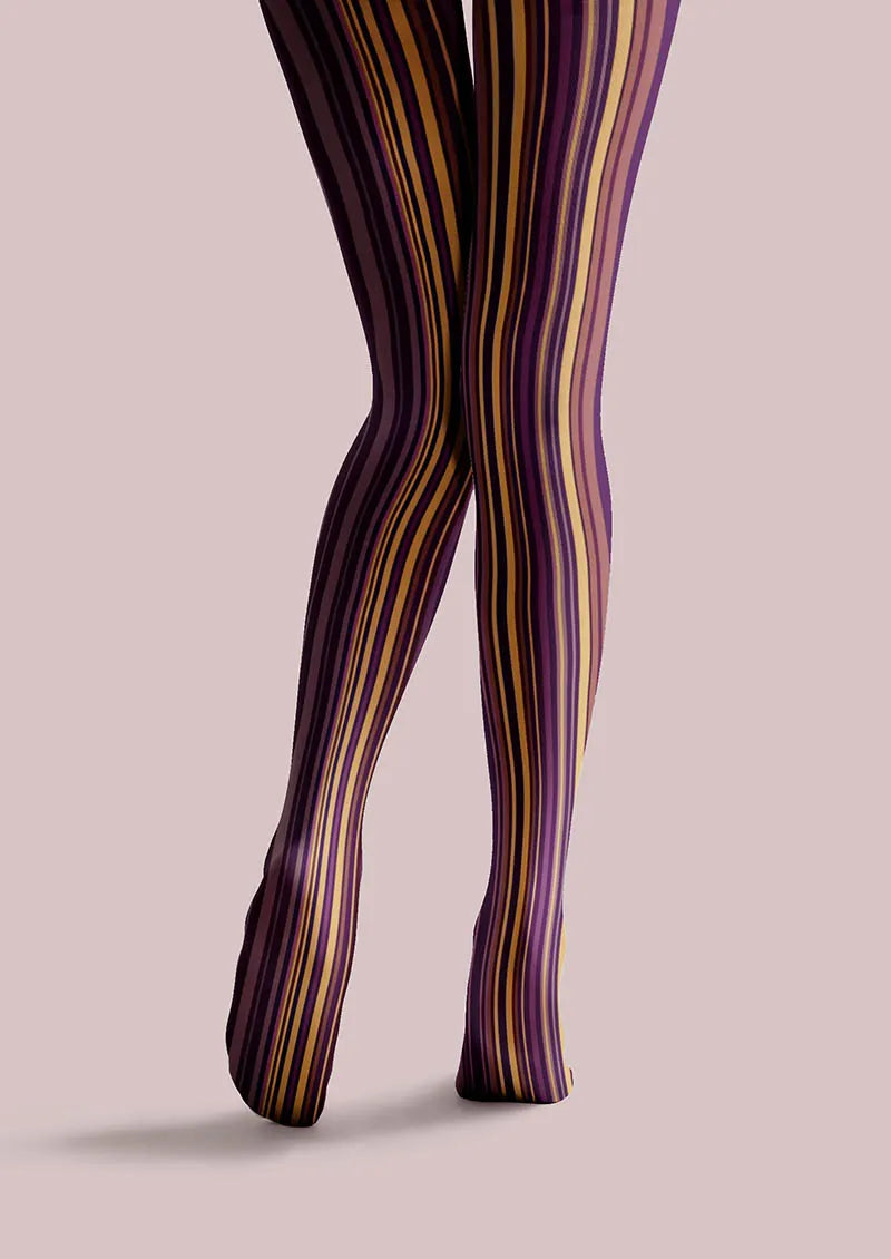 Geometric Art Deep Stripes Tights Hosiery Pantyhose
