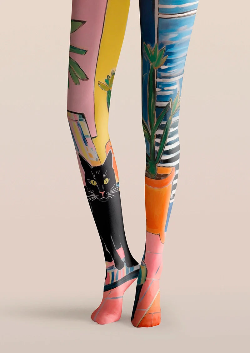 Cat of the Afternoon Tights Hosiery Pantyhose