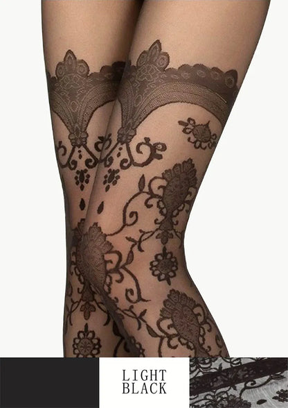Baroque Jacquard Lace Tights Hosiery Pantyhose