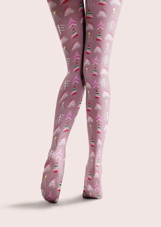 Christmas Fun Art Candy Sweetheart Tights Hosiery Pantyhose