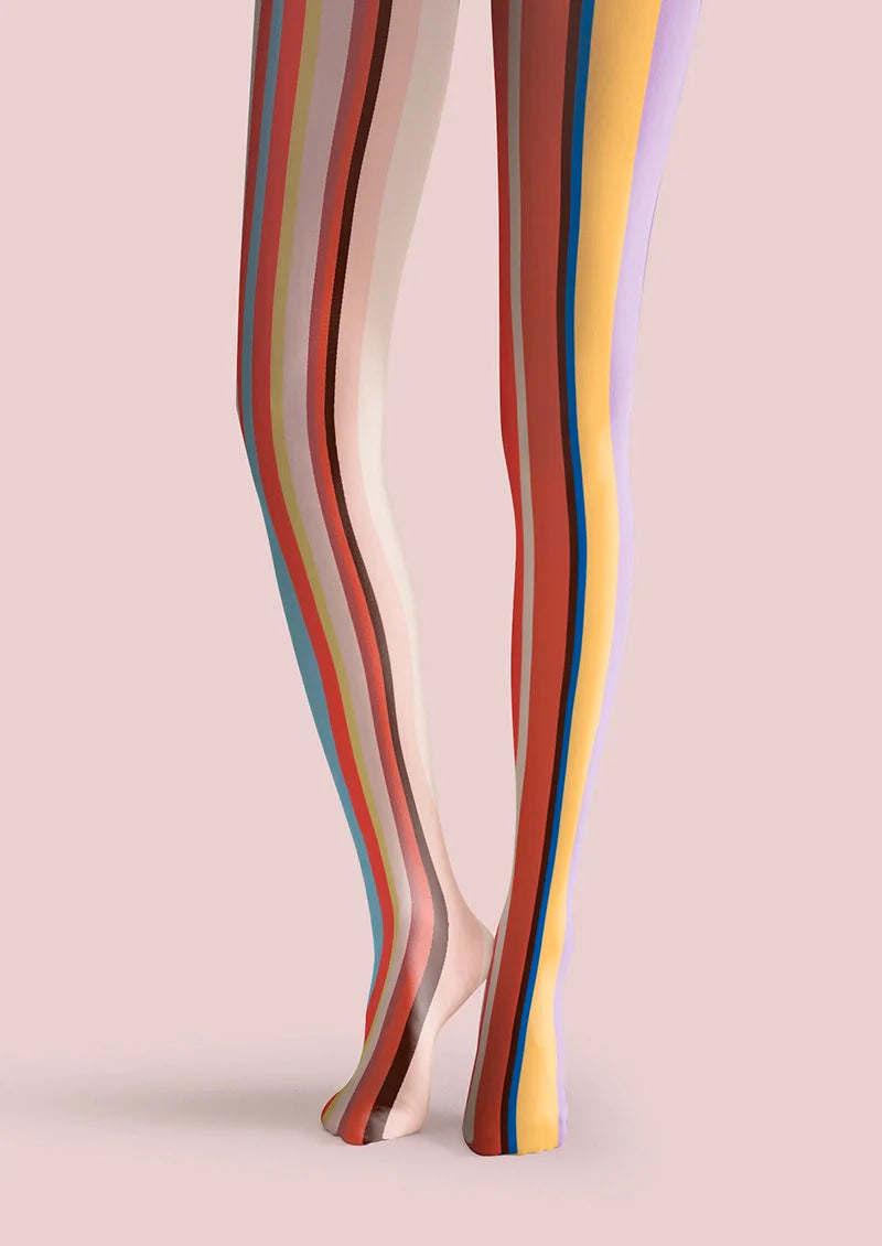 Rainbow Rhythm Striped Tights Hosiery Pantyhose