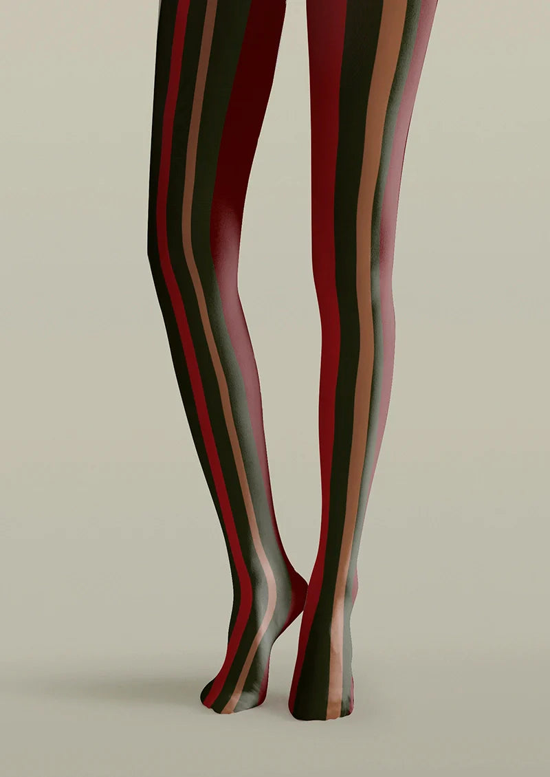 Christmas deep color stripes Tights Hosiery Pantyhose