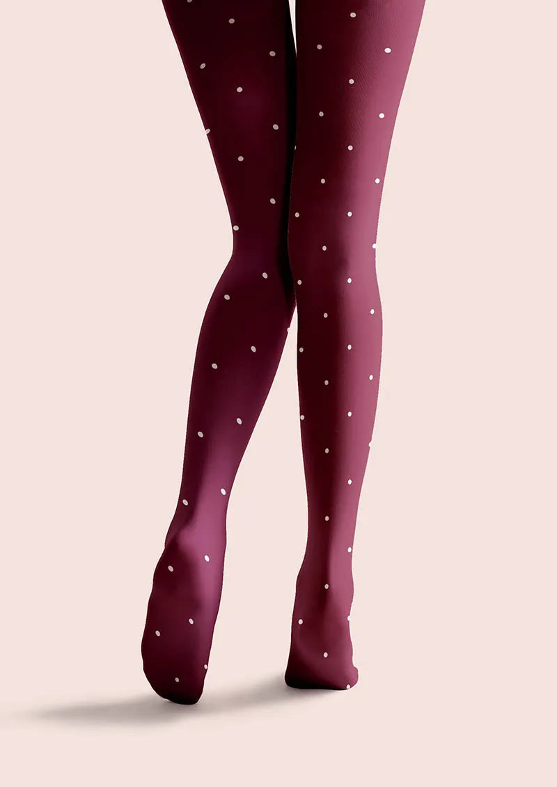 Pop Art Berry Dots Tights Hosiery Pantyhose