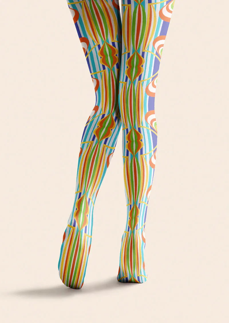 Broken Stripe Tights Hosiery Pantyhose
