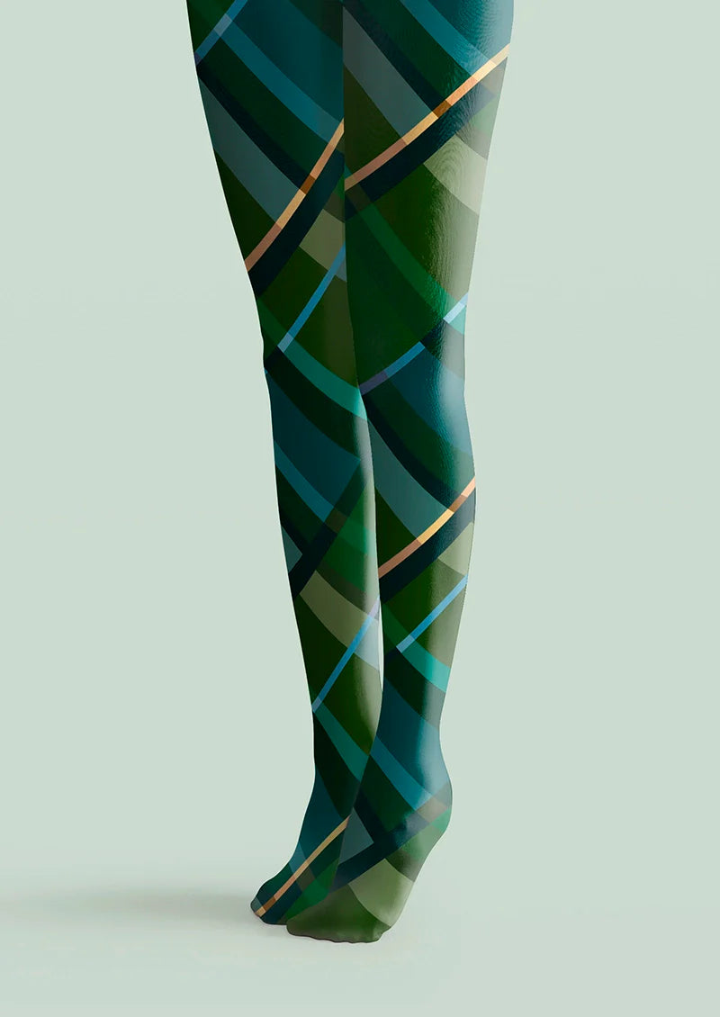 Blue diagonal stripes Tights Hosiery Pantyhose