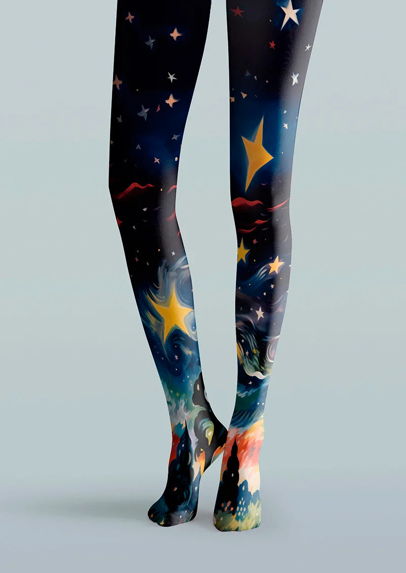 Colorful Starry Sky Tights Hosiery Pantyhose
