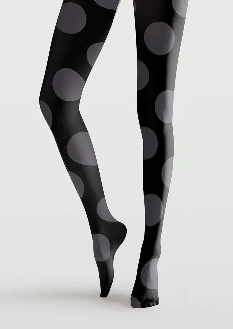 Black-gray polka dots Tights Hosiery Pantyhose