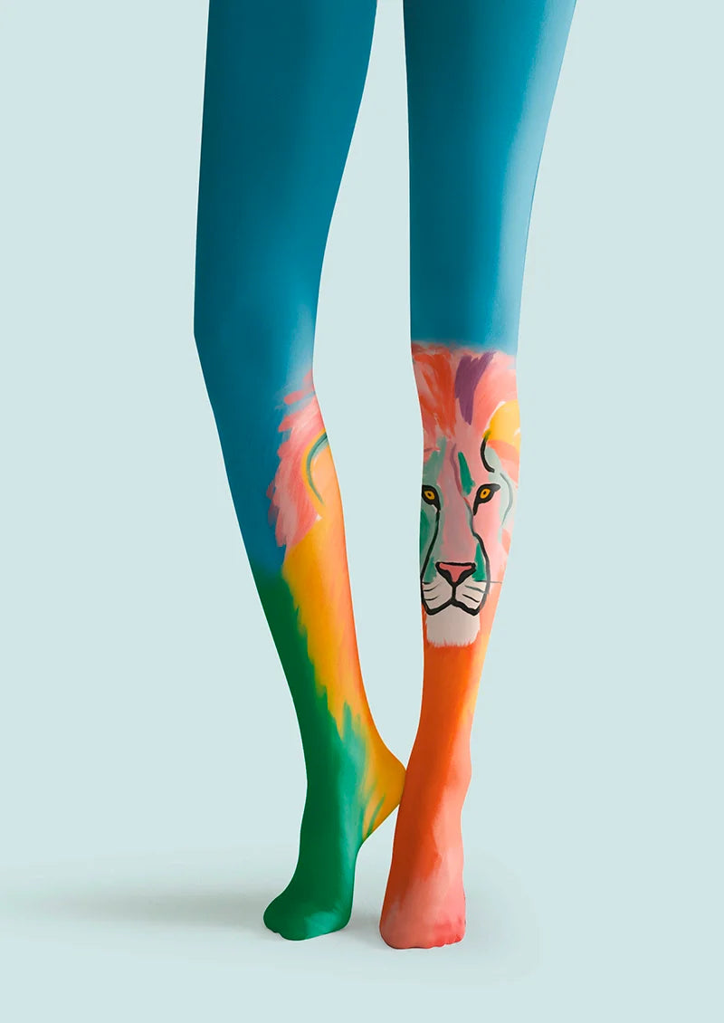 Colorful Lion Tights Hosiery Pantyhose