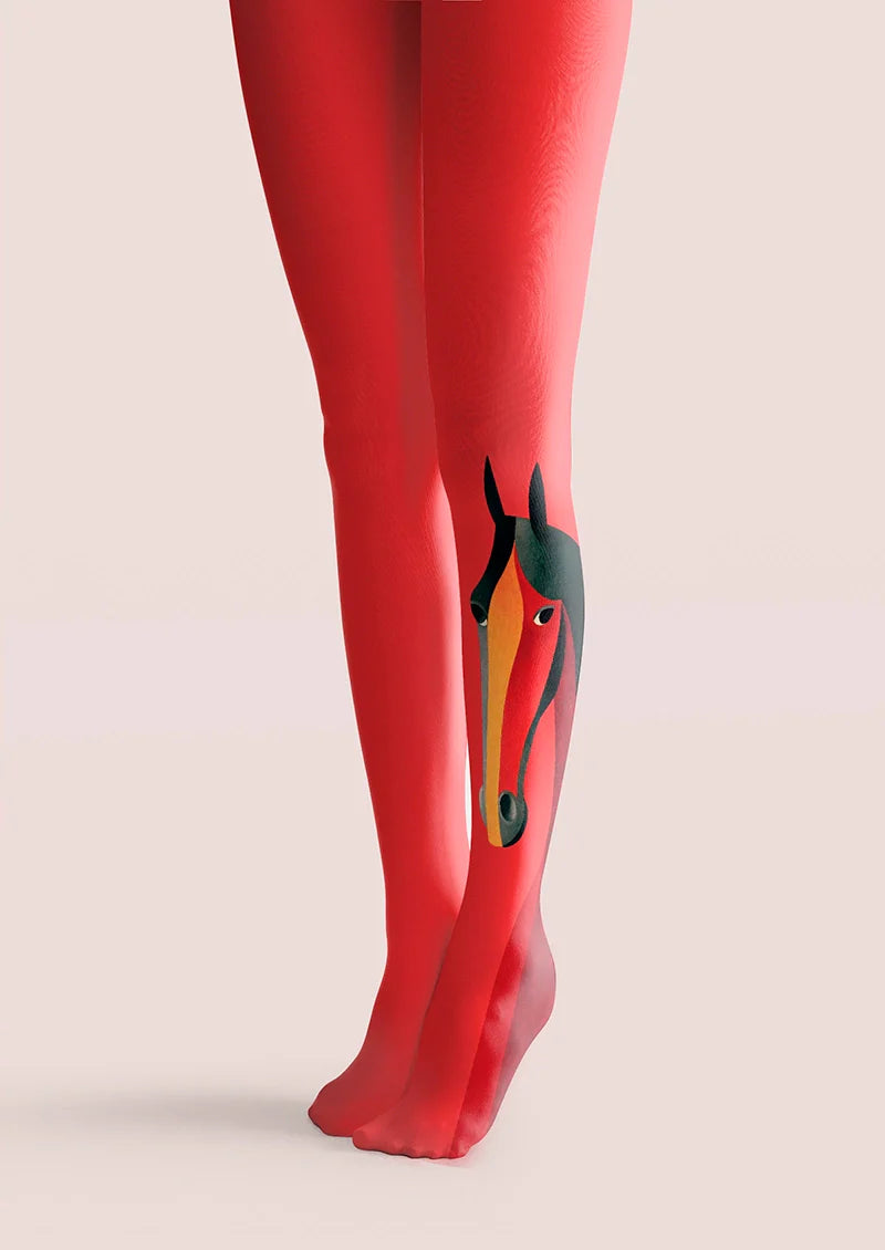 Red Horse Tights Hosiery Pantyhose