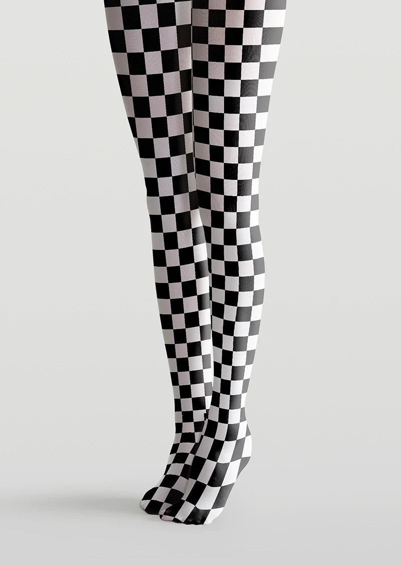 Black-white checkered Tights Hosiery Pantyhose