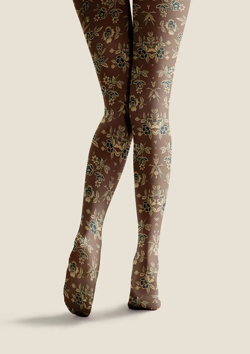 Vintage Petals Tights Hosiery Pantyhose
