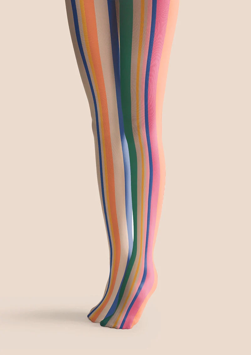 Neon Stripes Tights Hosiery Pantyhose