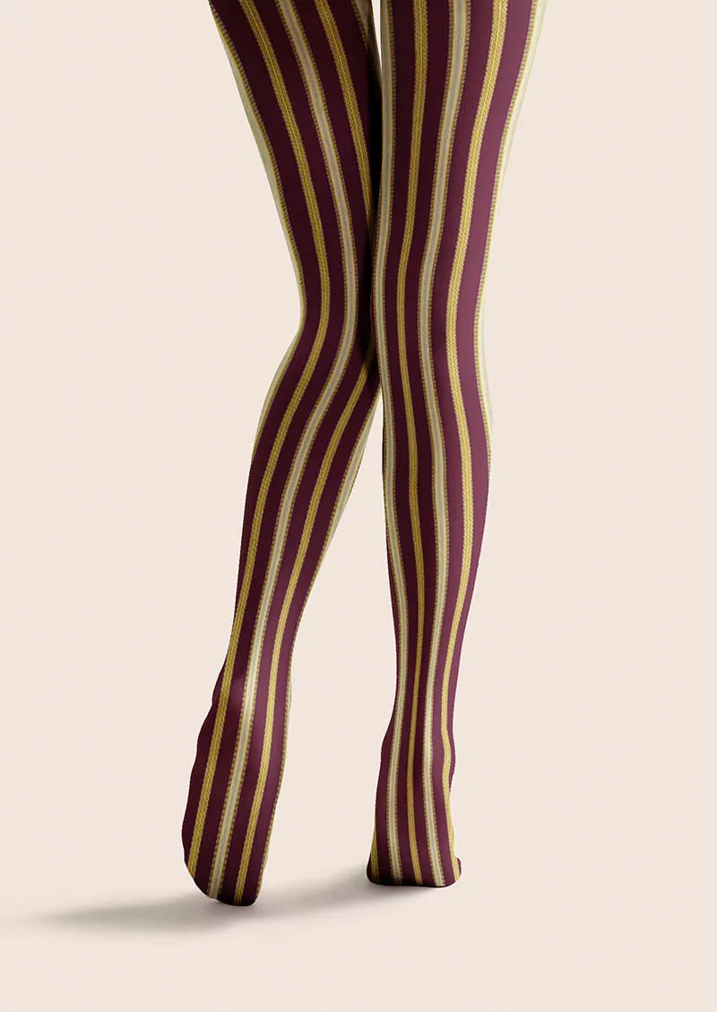 Retro Verticals Tights Hosiery Pantyhose