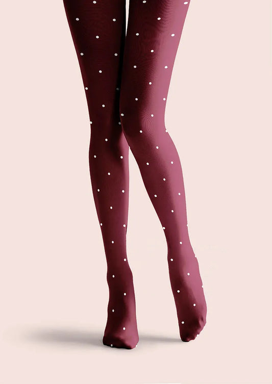 Pop Art Berry Dots Tights Hosiery Pantyhose