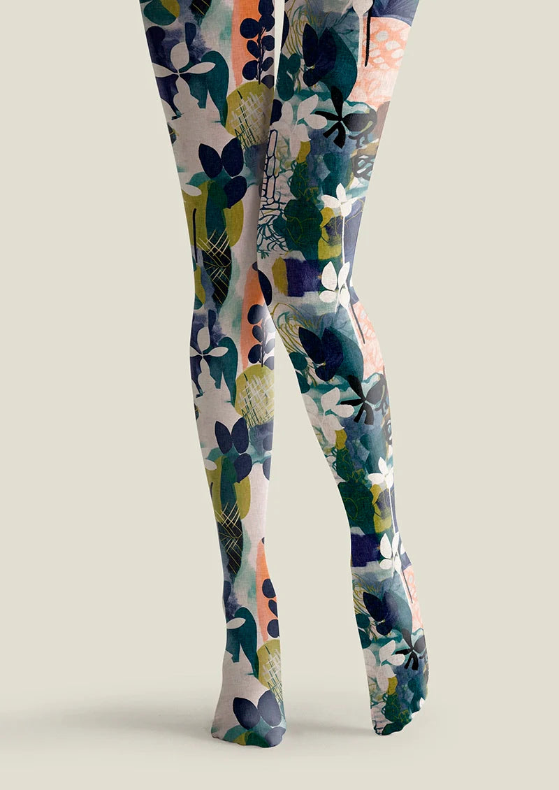 Diffused Petals Tights Hosiery Pantyhose