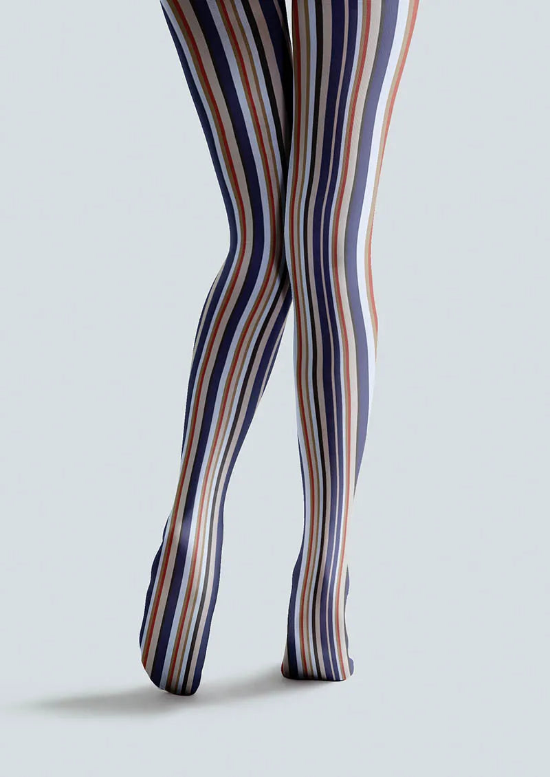 Geometric Art Cool Stripes Tights Hosiery Pantyhose