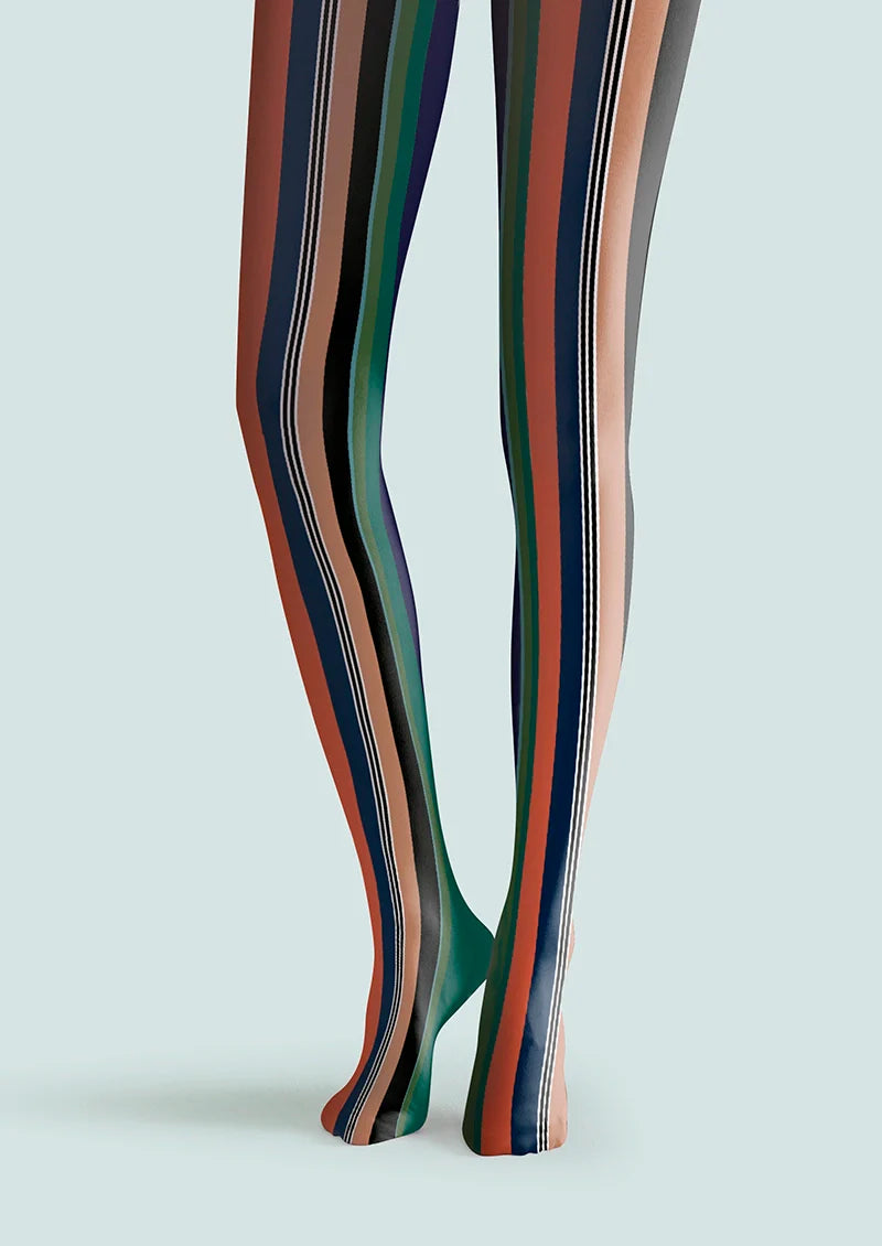 Dusty Striped Tights Hosiery Pantyhose