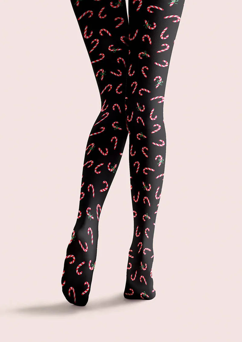 Candy Cane Pattern Tights Hosiery Pantyhose