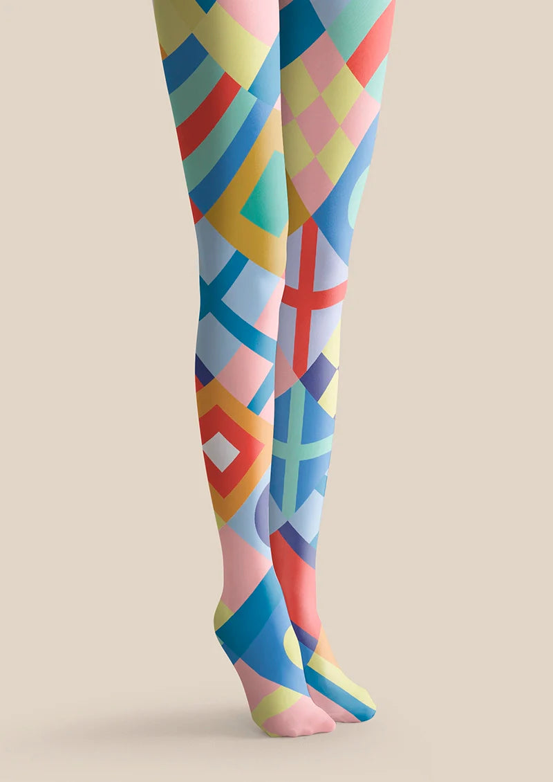 Color Structure Tights Hosiery Pantyhose